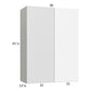 RTA Euro Gloss White 30" x 40-1/4" Blind Corner Wall Cabinet with 2 Finished End Panels