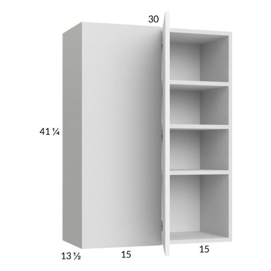 RTA Euro Gloss White 30" x 40-1/4" Blind Corner Wall Cabinet