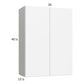 RTA Euro Gloss White 30" x 40-1/4" Wall Cabinet