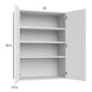 RTA Euro Gloss White 30" x 40-1/4" Wall Cabinet with 2 Finished End Panels