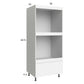 RTA Euro Gloss White 30" x 71" - 1/4" Double Oven Cabinet with 1 Drawer and 1 Finished End Panel