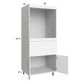 RTA Euro Gloss White 30" x 71" - 1/4" Single Oven Cabinet with 1 Drawer and 2 Doors and 1 Finished End Panel