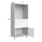 RTA Euro Gloss White 30" x 71" - 1/4" Single Oven Cabinet with 1 Drawer and 2 Doors and 2 Finished End Panels