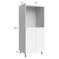RTA Euro Gloss White 30" x 71" - 1/4" Single Oven Cabinet with 2 Doors