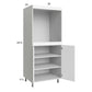 RTA Euro Gloss White 30" x 71" - 1/4" Single Oven Cabinet with 2 Doors and 2 Finished End Panels