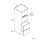 RTA Euro Gloss White 30" x 71" - 1/4" Single Oven Cabinet with 2 Drawers and 2 Finished End Panels