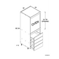 RTA Euro Gloss White 30" x 71" - 1/4" Single Oven Cabinet with 4 Drawers and 2 Finished End Panels