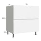 RTA Euro Gloss White 33" 2-Drawer Base Cabinet