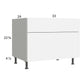 RTA Euro Gloss White 33" 2-Drawer Desk Base Cabinet and 2 Finished End Panels