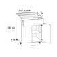RTA Euro Gloss White 33" Base Cabinet