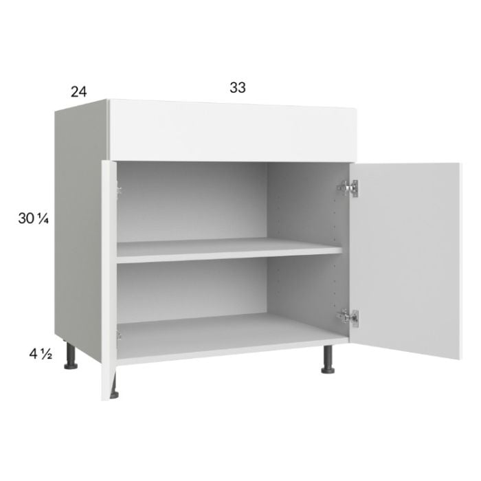 RTA Euro Gloss White 33" Base Cabinet