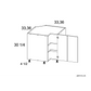 RTA Euro Gloss White 33" Corner Base Cabinet