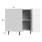 RTA Euro Gloss White 33" Corner Base Cabinet with 1 Finished End Panel