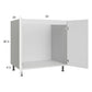RTA Euro Gloss White 33" Full Height Door Sink Base Cabinet with 1 Finished End Panel