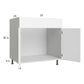 RTA Euro Gloss White 33" Sink Base Cabinet