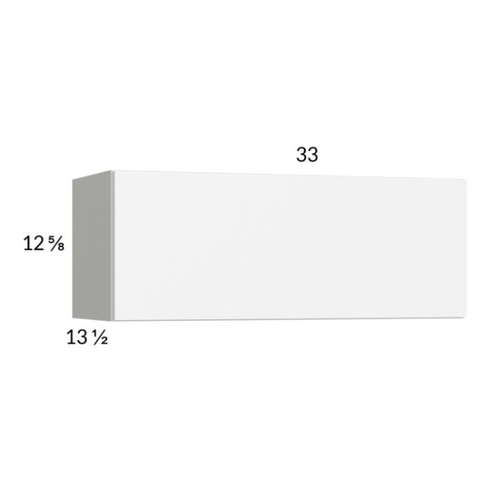 RTA Euro Gloss White 33" x 12-5/8" Flip Up Door Wall Cabinet with 2 Finished End Panels