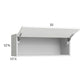 RTA Euro Gloss White 33" x 12-5/8" Flip Up Door Wall Cabinet