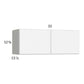 RTA Euro Gloss White 33" x 12-5/8" Wall Cabinet with 1 Finished End Panel
