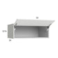 RTA Euro Gloss White 33" x 12-5/8" x 24" Flip Up Door Wall Cabinet with 1 Finished End Panel