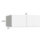 RTA Euro Gloss White 33" x 12-5/8" x 24' Wall Cabinet with 1 Finished End Panel