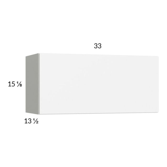 RTA Euro Gloss White 33" x 15-1/8" Flip Up Door Wall Cabinet with 2 Finished End Panels