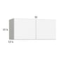 RTA Euro Gloss White 33" x 15-1/8" Wall Cabinet with 1 Finished End Panel