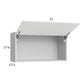 RTA Euro Gloss White 33" x 17-5/8" Flip Up Door Wall Cabinet with 1 Finished End Panel