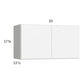 RTA Euro Gloss White 33" x 17-5/8" Wall Cabinet with 1 Finished End Panel