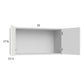 RTA Euro Gloss White 33" x 17-5/8" Wall Cabinet with 2 Finished End Panels