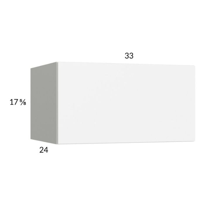 RTA Euro Gloss White 33" x 17-5/8" x 24" Flip Up Door Wall Cabinet with 2 Finished End Panels