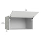 RTA Euro Gloss White 33" x 17-5/8" x 24" Flip Up Door Wall Cabinet with 2 Finished End Panels