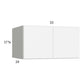 RTA Euro Gloss White 33" x 17-5/8" x 24" Wall Cabinet with 1 Finished End Panel