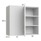 RTA Euro Gloss White 33" x 30-1/4" Blind Corner Wall Cabinet with 1 Finished End Panel
