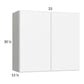RTA Euro Gloss White 33" x 30-1/4" Wall Cabinet