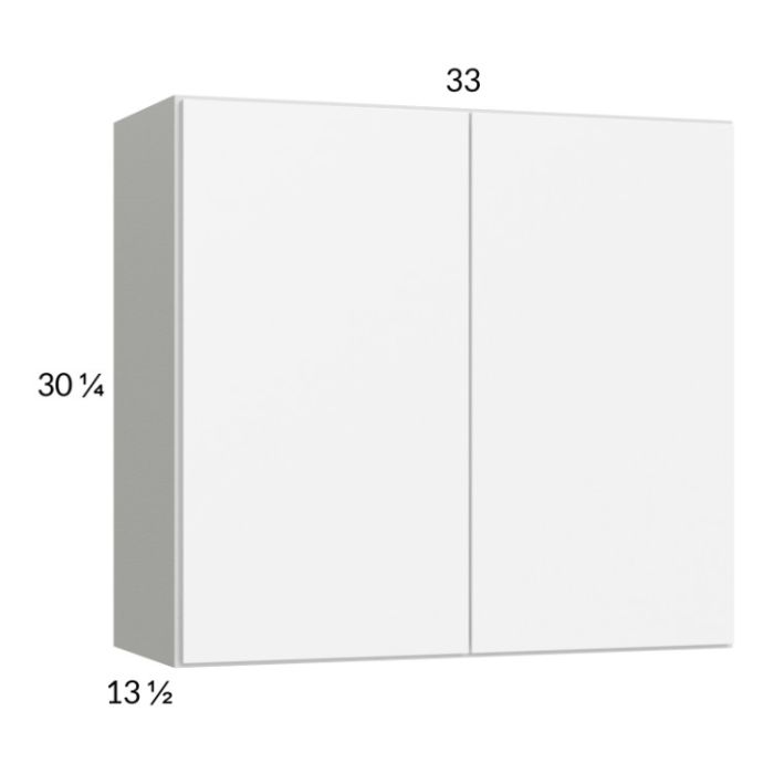 RTA Euro Gloss White 33" x 30-1/4" Wall Cabinet