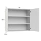 RTA Euro Gloss White 33" x 30-1/4" Wall Cabinet