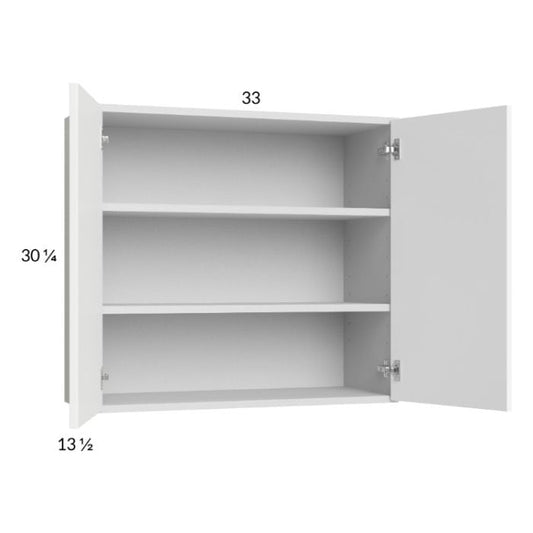 RTA Euro Gloss White 33" x 30-1/4" Wall Cabinet