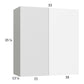 RTA Euro Gloss White 33" x 35-1/4" Blind Corner Wall Cabinet with 1 Finished End Panel