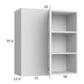 RTA Euro Gloss White 33" x 35-1/4" Blind Corner Wall Cabinet