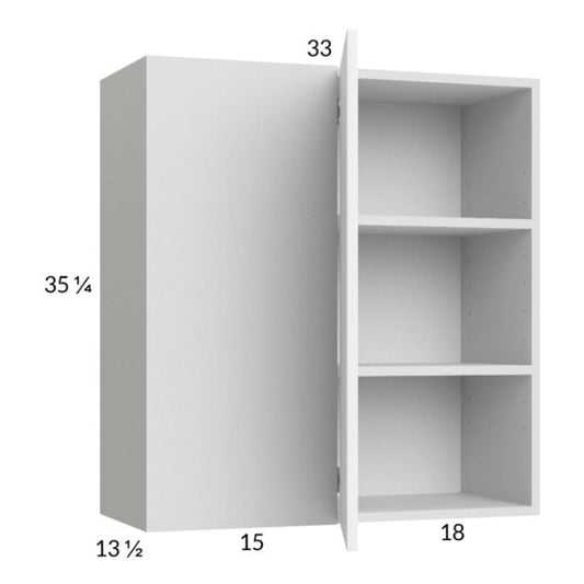 RTA Euro Gloss White 33" x 35-1/4" Blind Corner Wall Cabinet