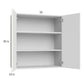 RTA Euro Gloss White 33" x 35-1/4" Wall Cabinet with 2 Finished End Panels