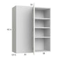 RTA Euro Gloss White 33" x 40-1/4" Blind Corner Wall Cabinet with 2 Finished End Panels