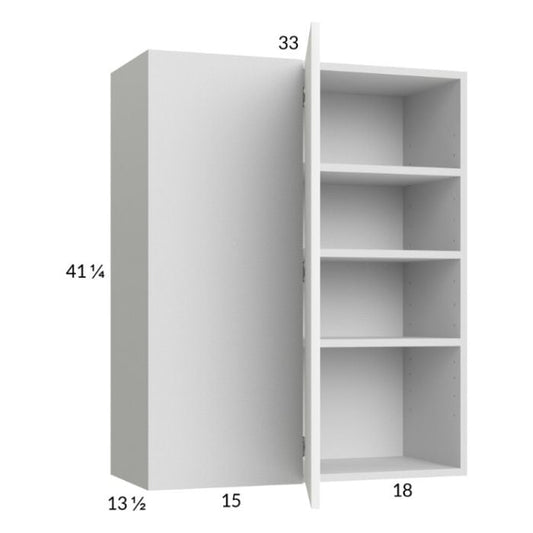 RTA Euro Gloss White 33" x 40-1/4" Blind Corner Wall Cabinet
