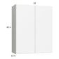 RTA Euro Gloss White 33" x 40-1/4" Wall Cabinet with 2 Finished End Panels