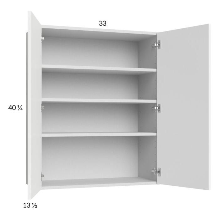 RTA Euro Gloss White 33" x 40-1/4" Wall Cabinet