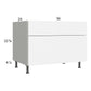 RTA Euro Gloss White 36" 2-Drawer Desk Base Cabinet and 1 Finished End Panel
