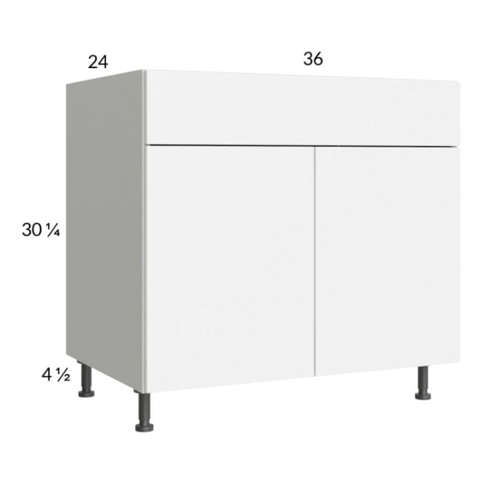 RTA Euro Gloss White 36" Base Cabinet