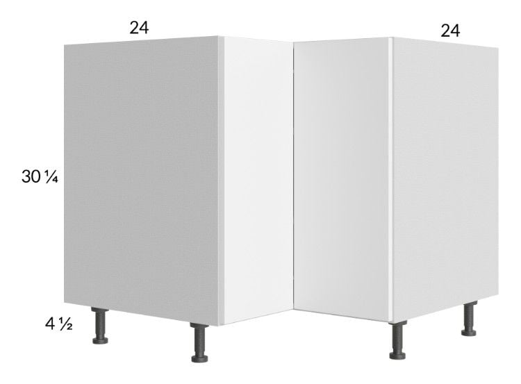 RTA Euro Gloss White 36" Corner Base Cabinet
