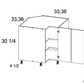 RTA Euro Gloss White 36" Corner Base Cabinet
