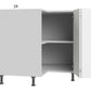 RTA Euro Gloss White 36" Corner Base Cabinet